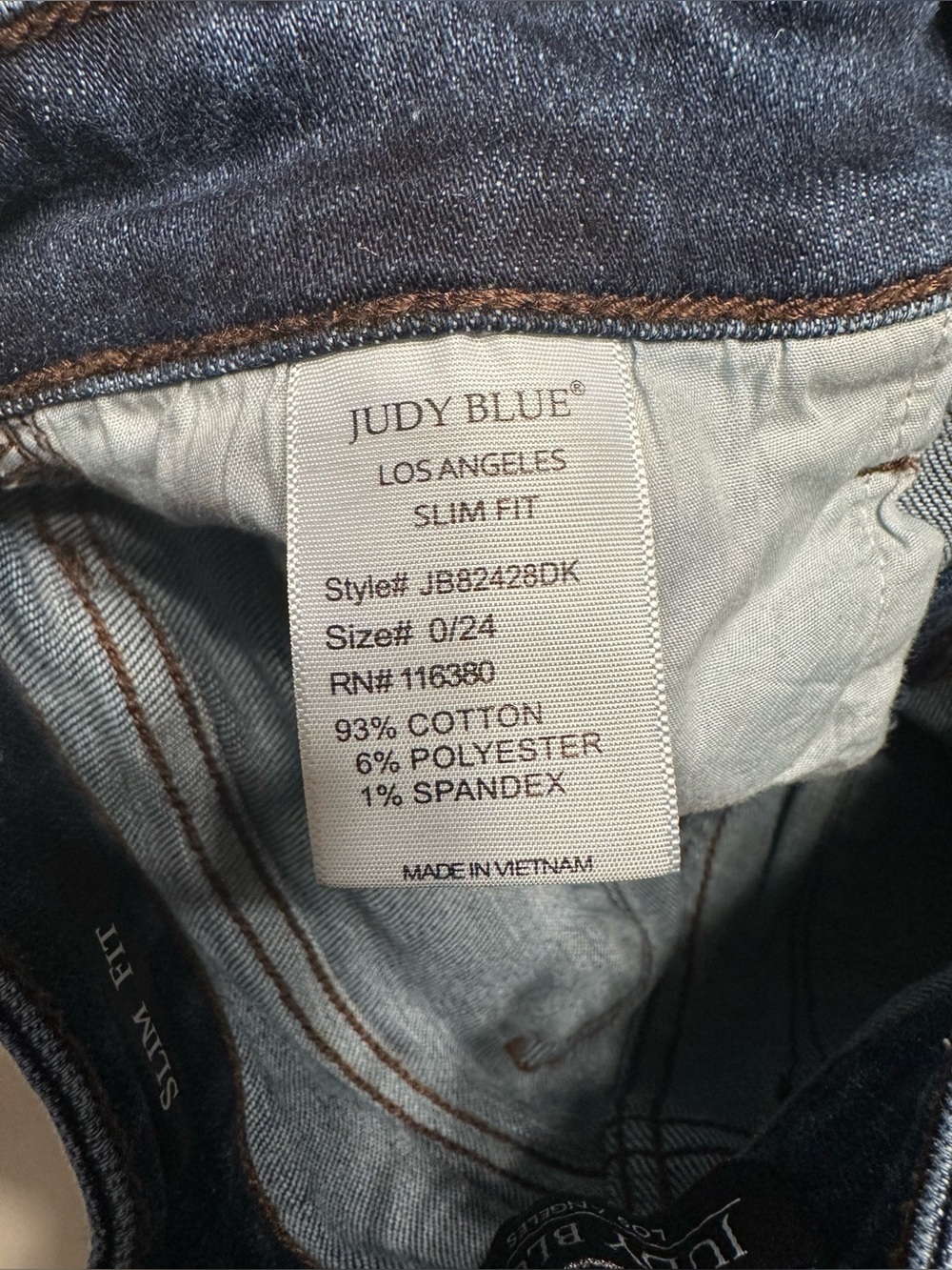 Judy Blue Skinny Fit Jeans Size 0 / 24 Denim Stretch JB82428DK Jean Jean Women - Picture 7 of 9